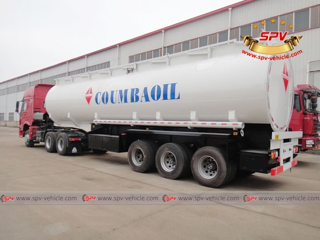 2 units of Fuel Tank Semi-trailer with Sinotruk Tractor Head-Left Side